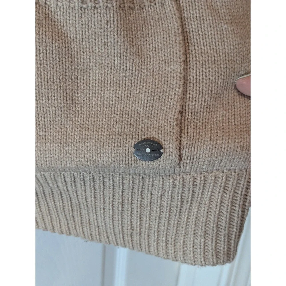 Nordic Fair Isle Sherpa Lined Shawl Collar Cardigan Weatherproof Vintage Large